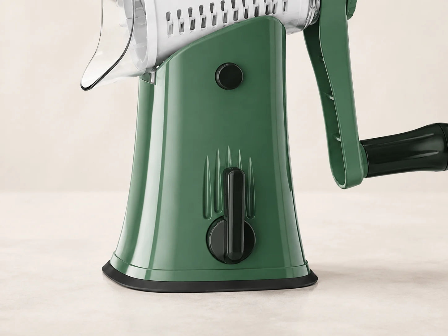 Close-up of the suction lever and rubber base